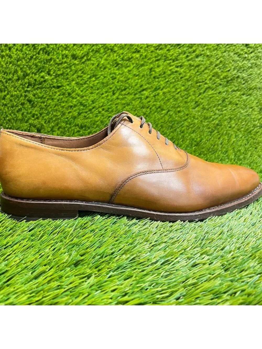Allen Edmonds Carlyle Mens Size 11.5 Brown Casual Classic Plain-Toe Oxford Shoes